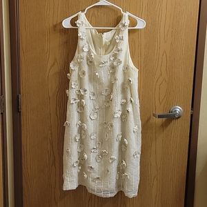 Modcloth ivory floral detailed dress